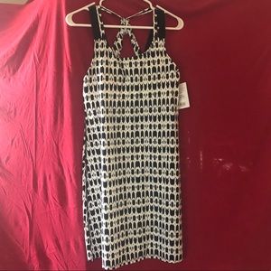 Athleta black and white dress